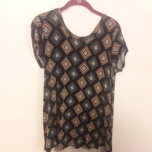Short sleeved black t shirt